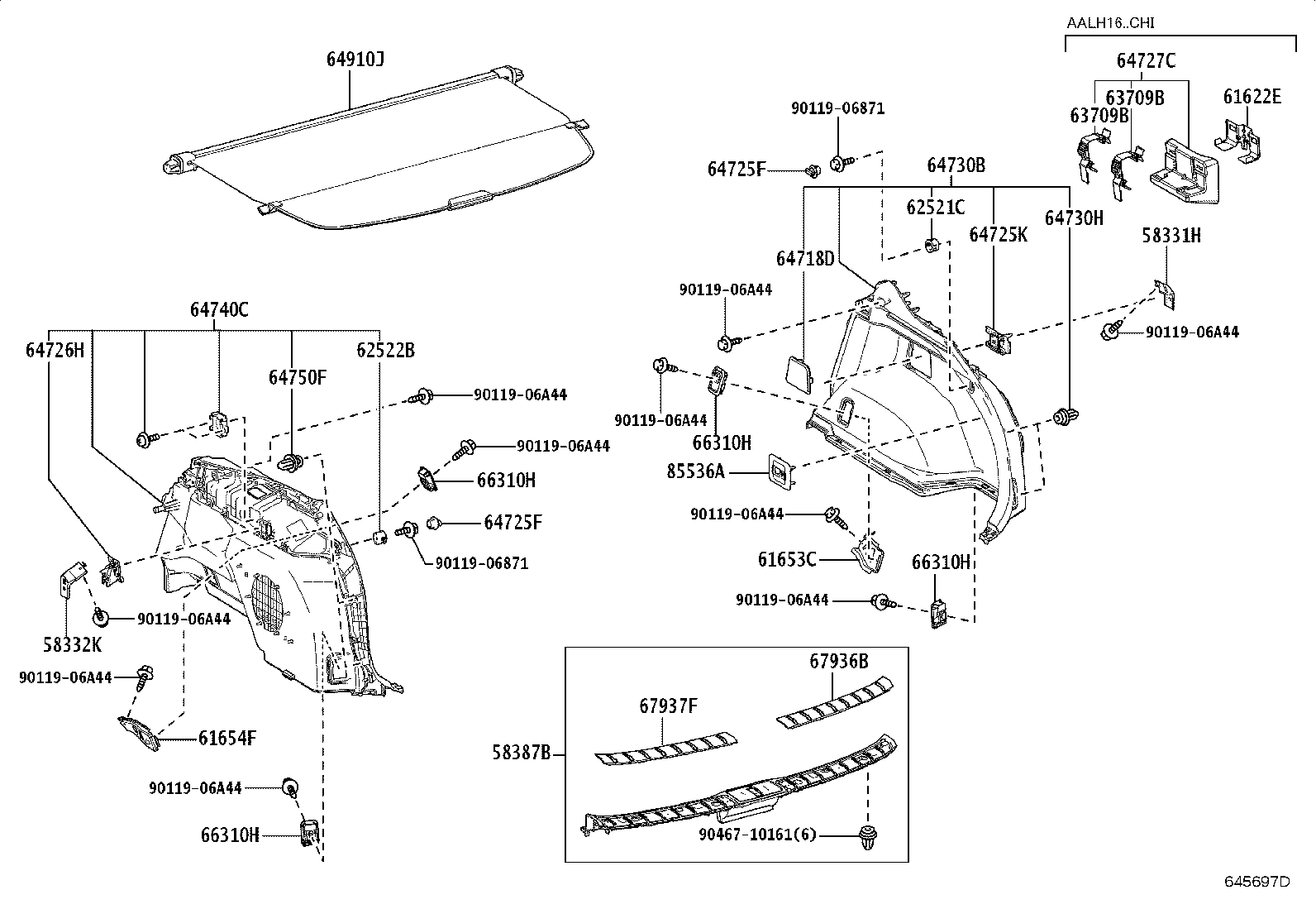 64995-48060 BOX, DECK FLOOR, RH product image