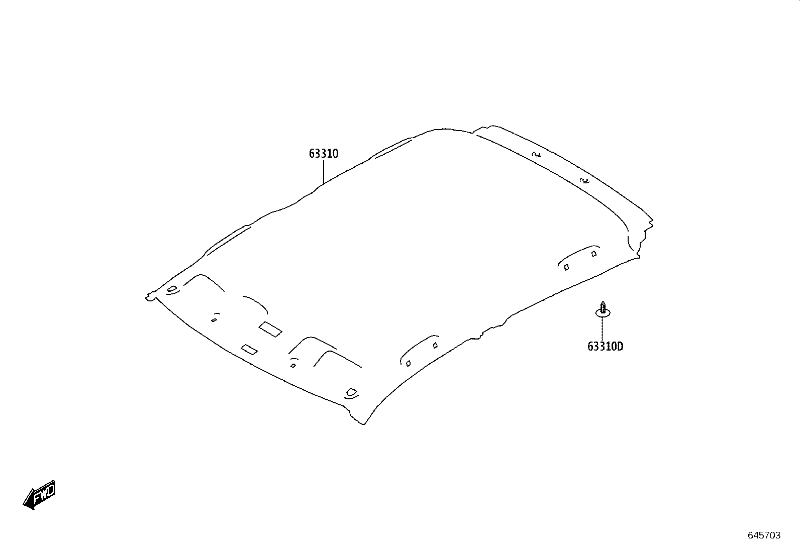 66423-WC006 SPACER, SIDE RAIL, FRONT LH product image