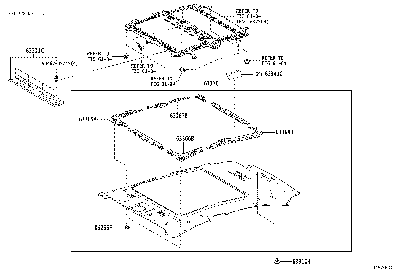 63341-47170 PAD, ROOF SILENCER product image