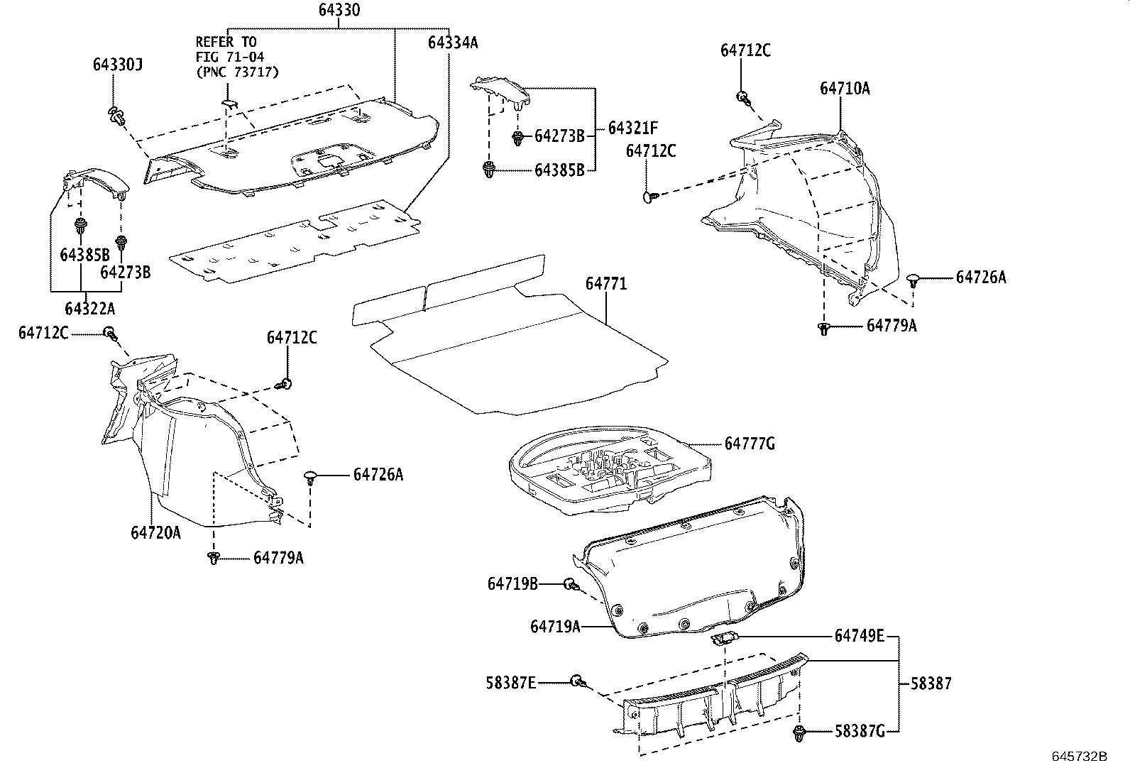 64334-02440 PAD, PACKAGE TRAY TRIM SILENCER product image