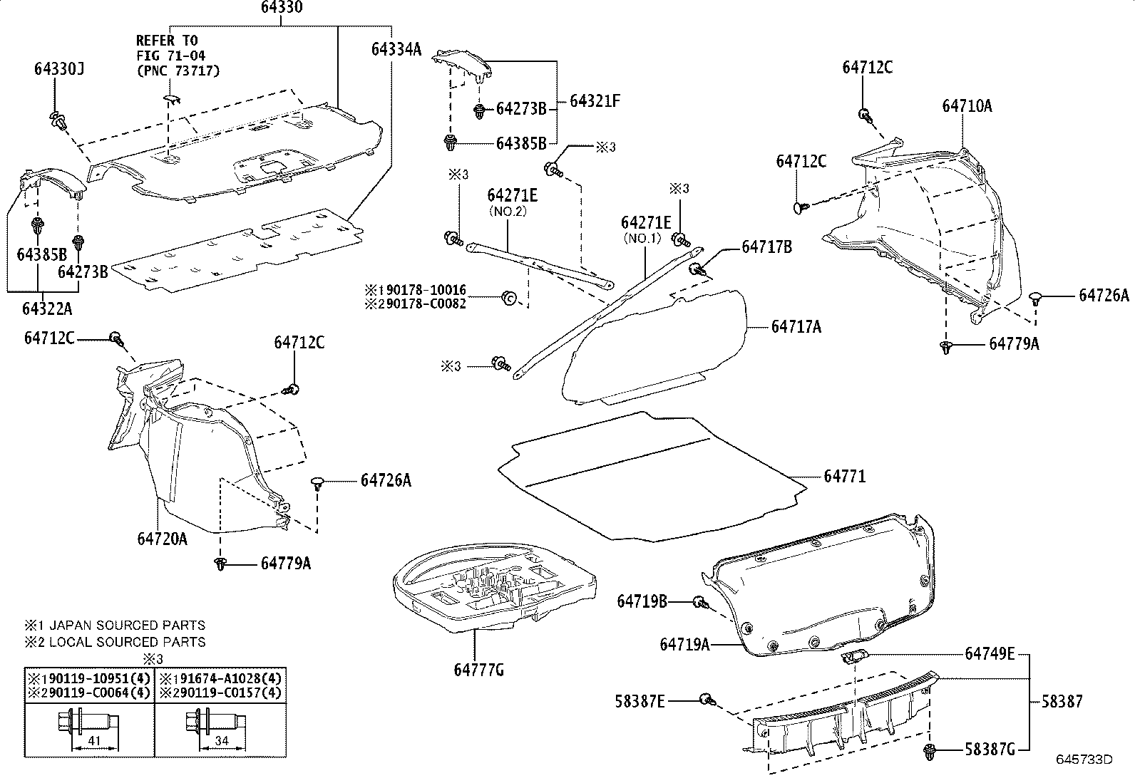 64334-02440 PAD, PACKAGE TRAY TRIM SILENCER product image