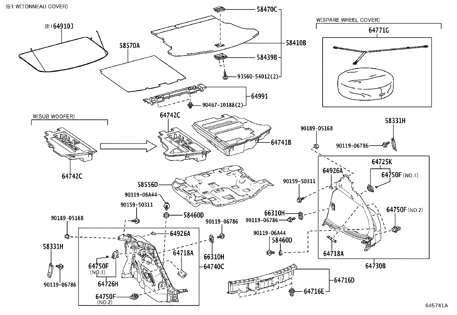 64742-76040 BOX, DECK SIDE TRIM, LH product image