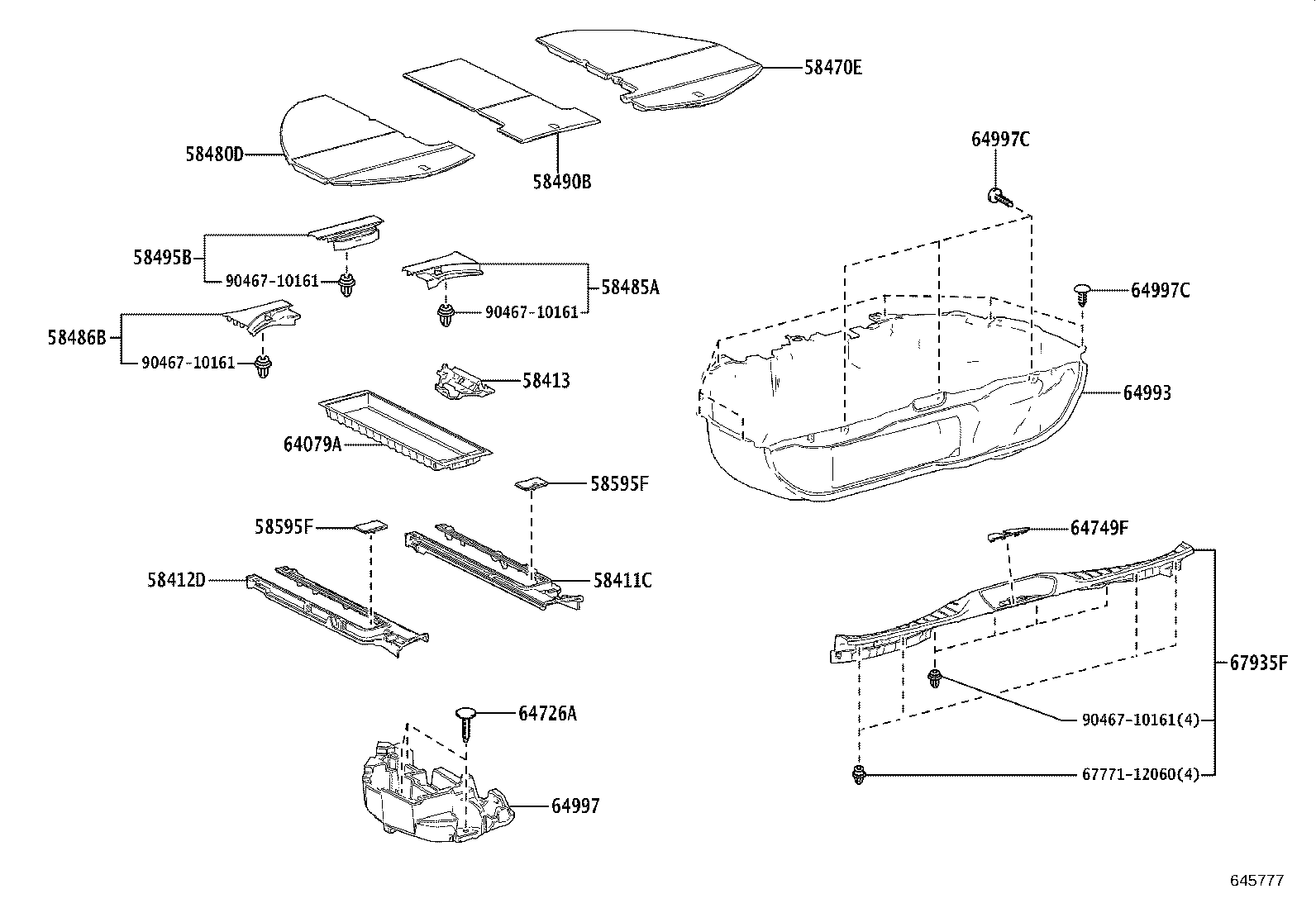 64995-V2020 BOX, DECK FLOOR, RH product image
