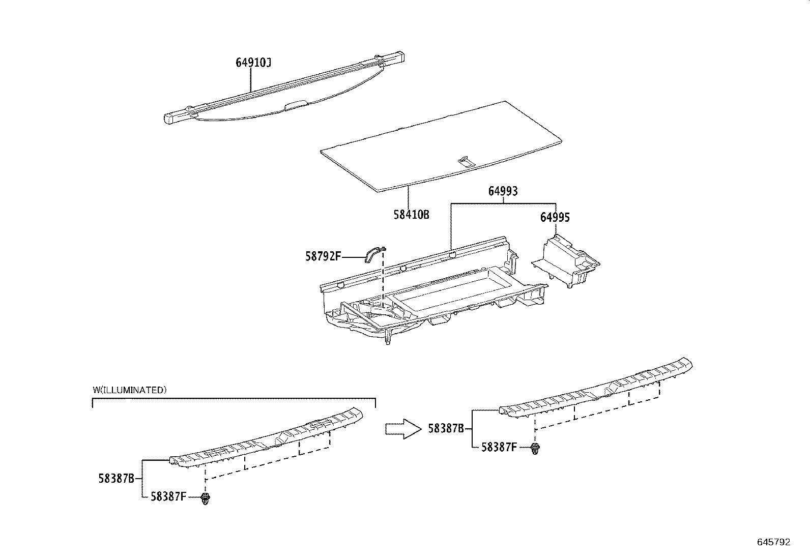64993-0E260 BOX, DECK FLOOR, REAR product image