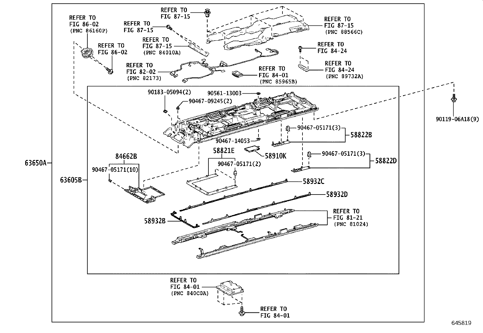 63343-V2020 PAD, ROOF SILENCER, REAR product image