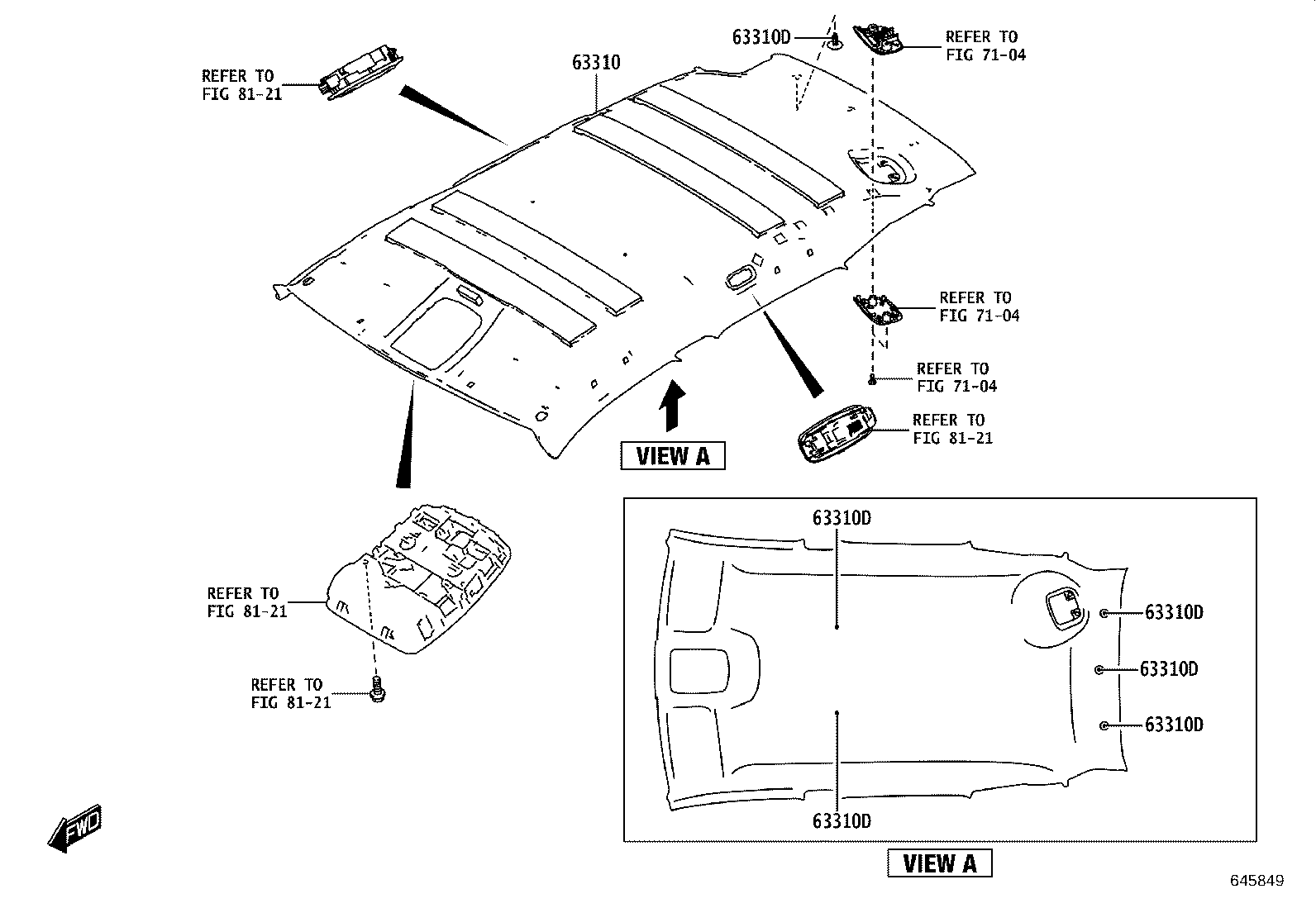 63306-WC001 TRIM SUB-ASSY, SUNSHADE product image