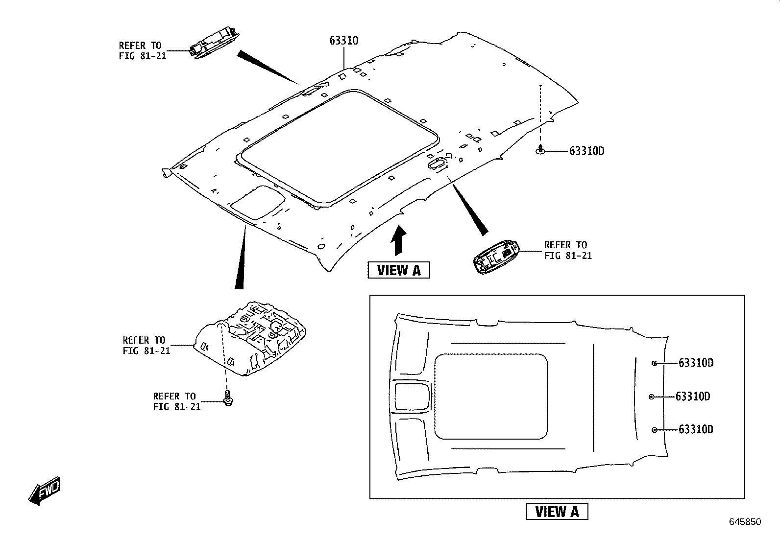63306-WC001 TRIM SUB-ASSY, SUNSHADE product image