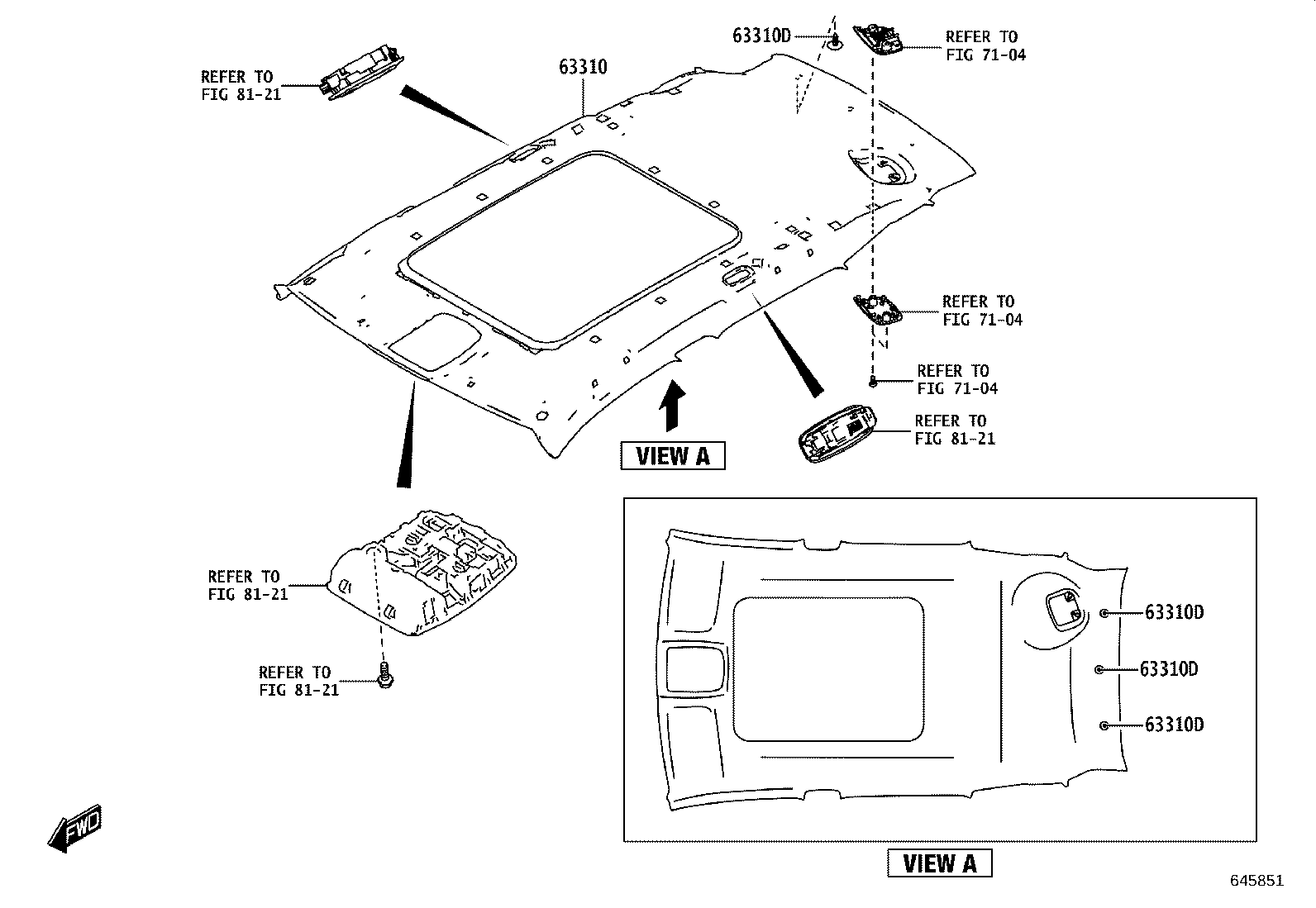 63306-WC001 TRIM SUB-ASSY, SUNSHADE product image