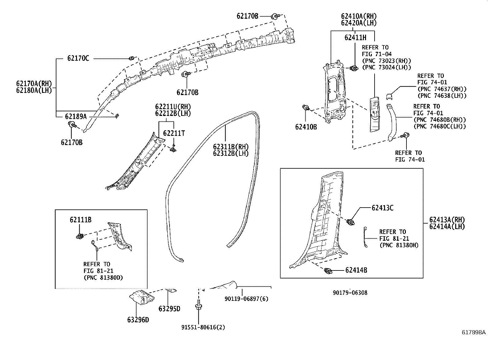 62311-40050 WEATHERSTRIP, FRONT DOOR OPENING TRIM, RH product image