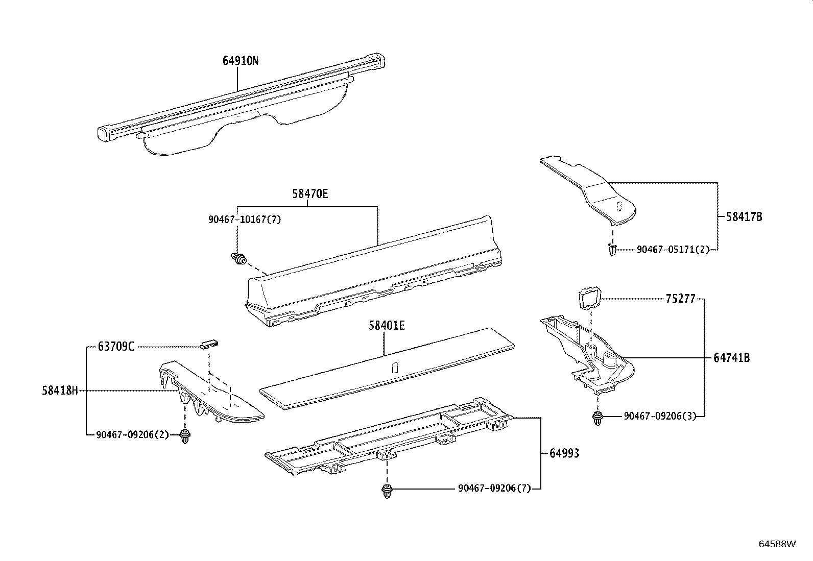 63709-60030 BAND SUB-ASSY, ROOM RACK product image
