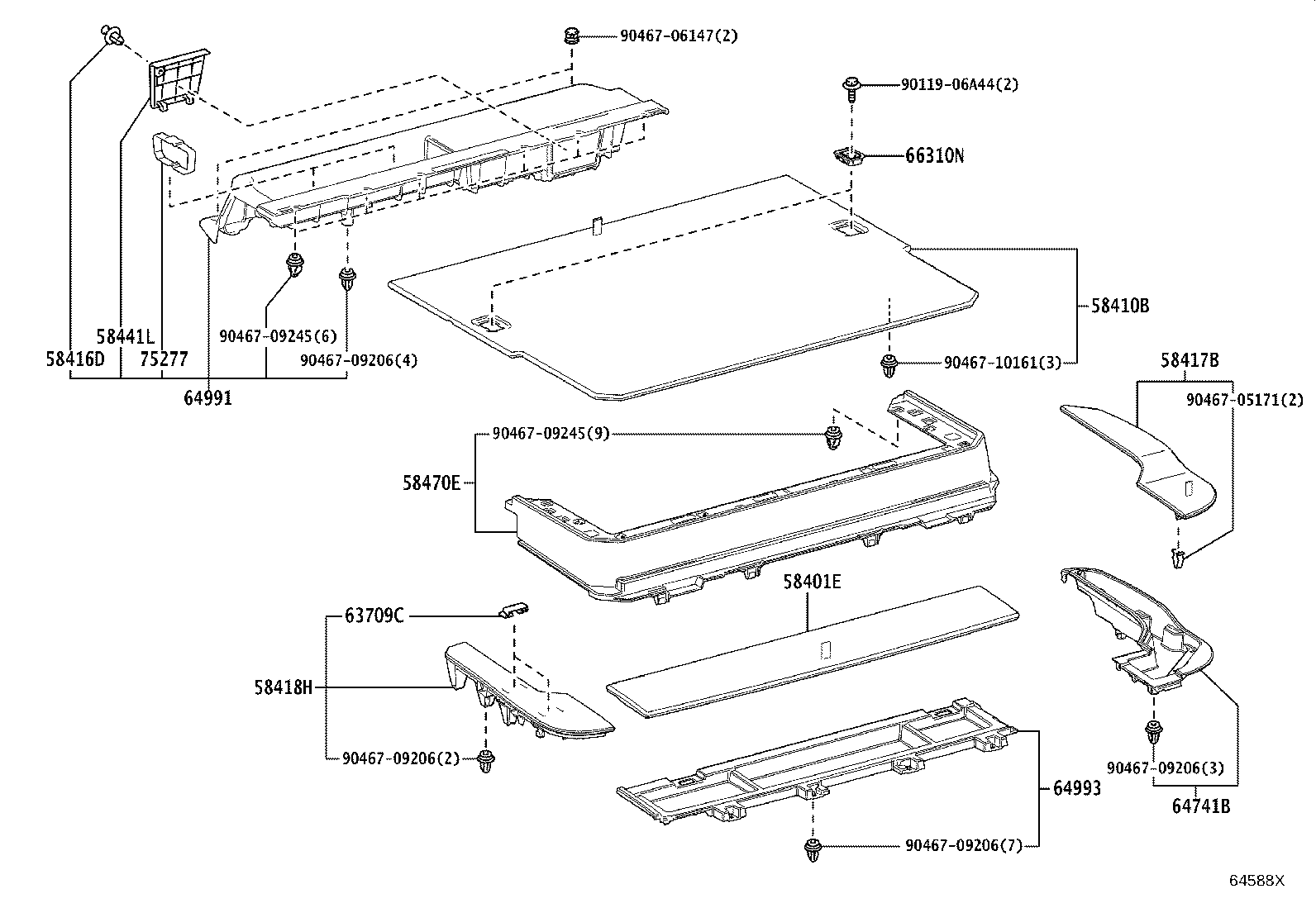 63709-60030 BAND SUB-ASSY, ROOM RACK product image