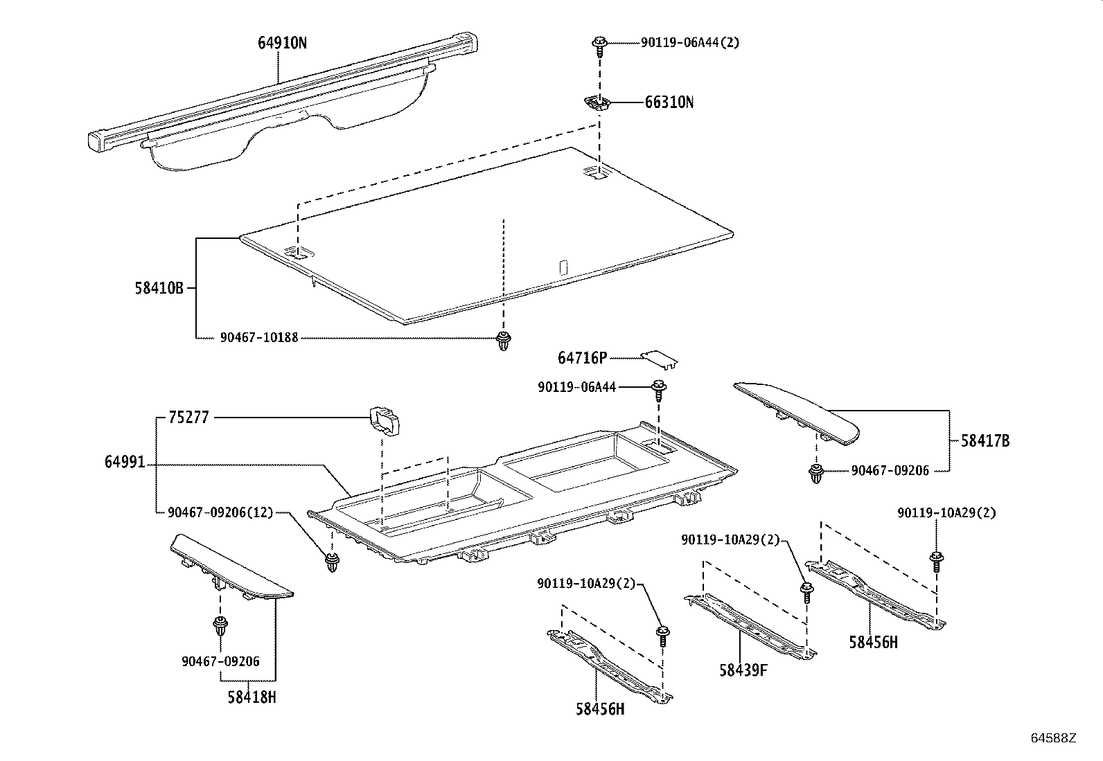 63709-60030 BAND SUB-ASSY, ROOM RACK product image