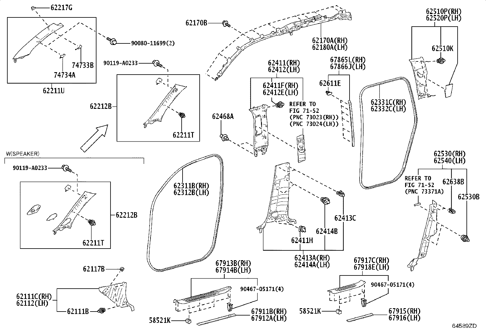Toyota 58521-AK010 Genuine Toyota Part