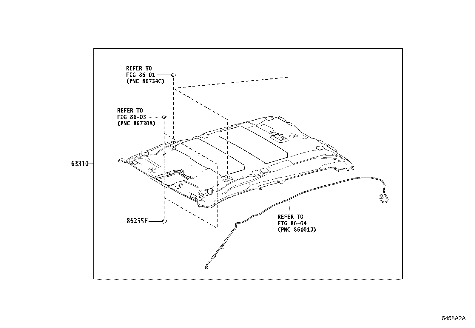 Toyota 63310-AK080-C1 HEADLINING ASSY, ROOF