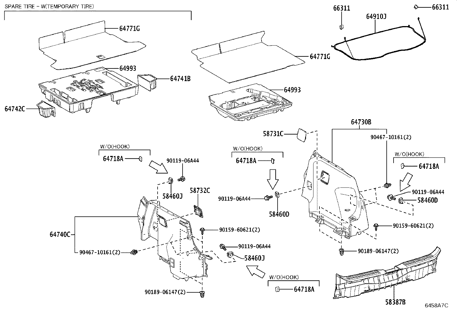 64742-52030 BOX, DECK SIDE TRIM, LH product image