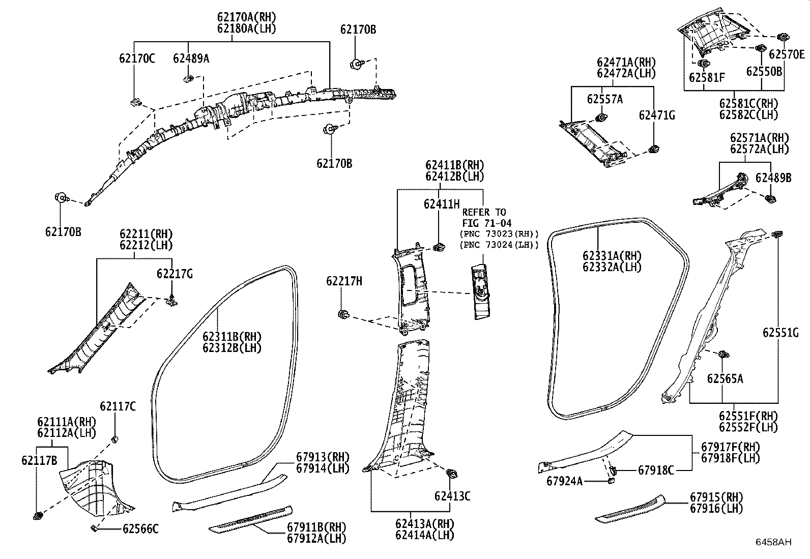 62170-30270 AIR BAG ASSY, CURTAIN SHIELD, RH product image