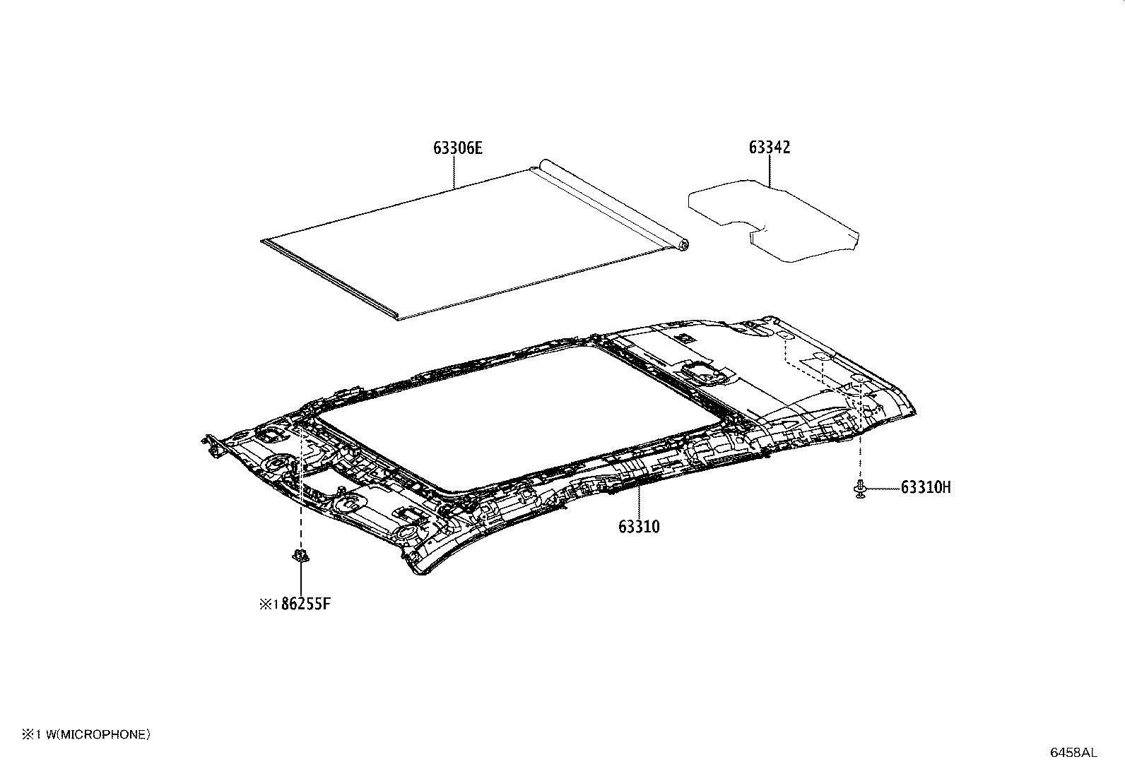 63310-0A720-C0 HEADLINING ASSY, ROOF product image