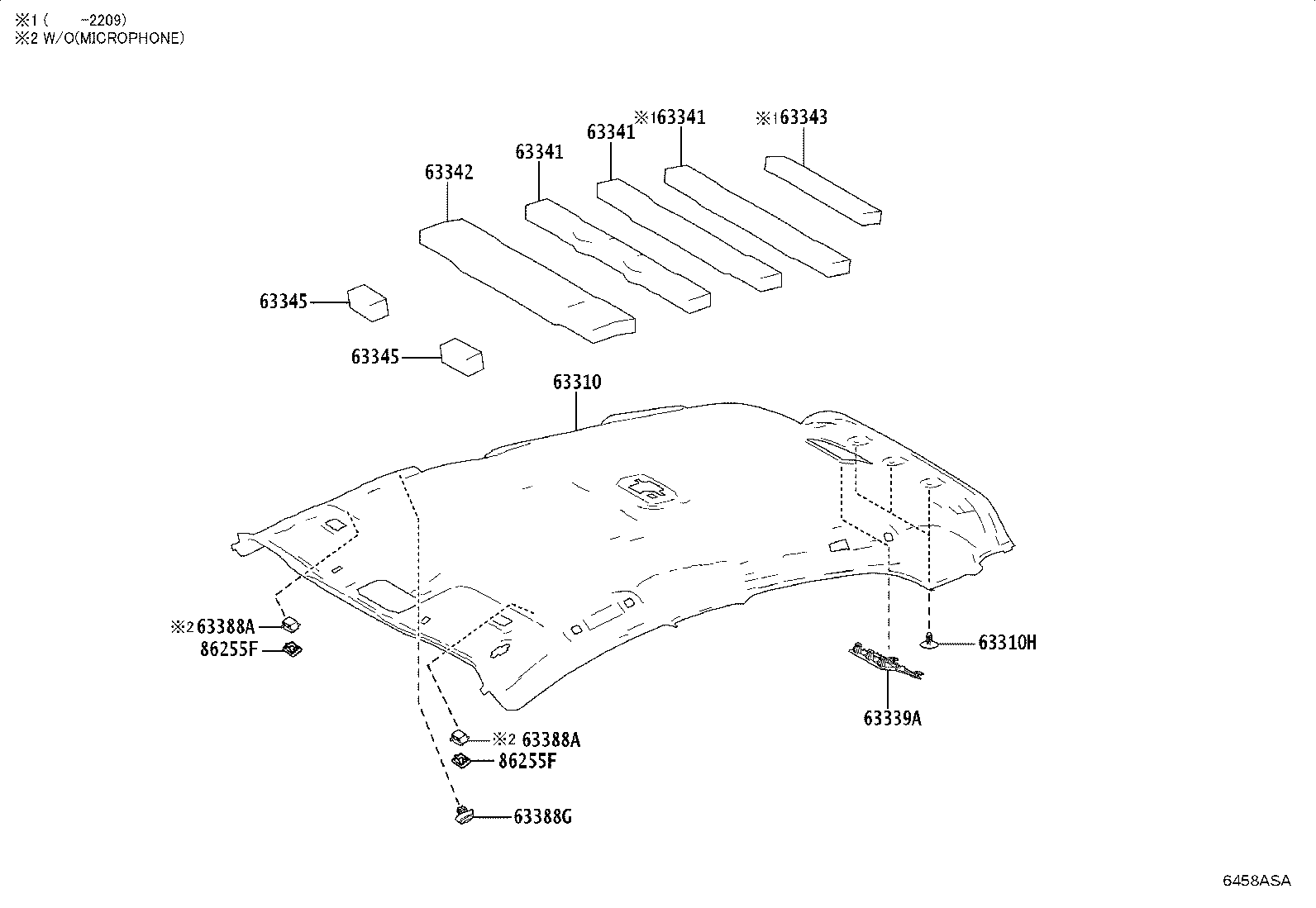 63345-52040 PAD, ROOF SILENCER, NO.5 product image