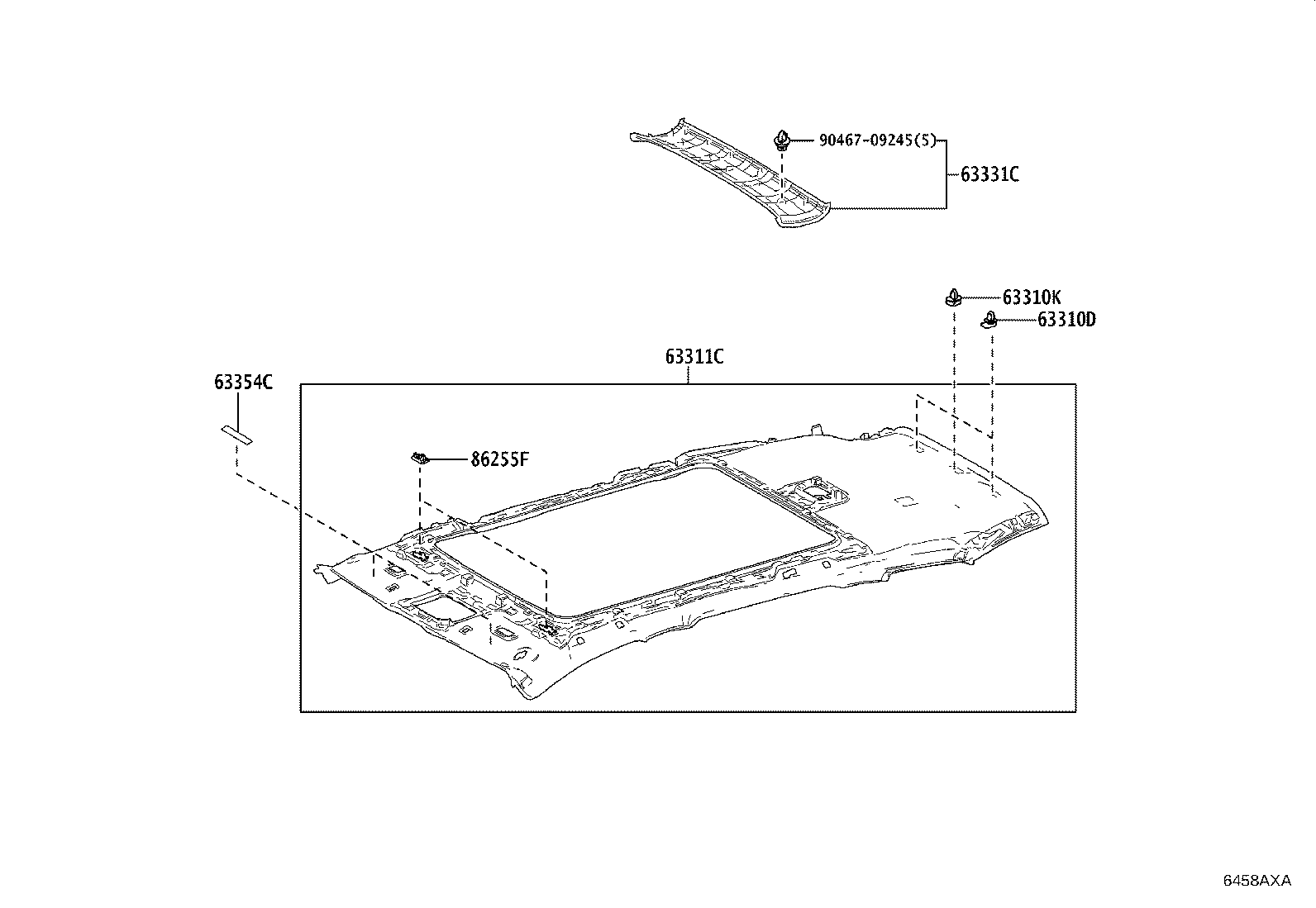 63341-30490 PAD, ROOF SILENCER, NO.2 product image