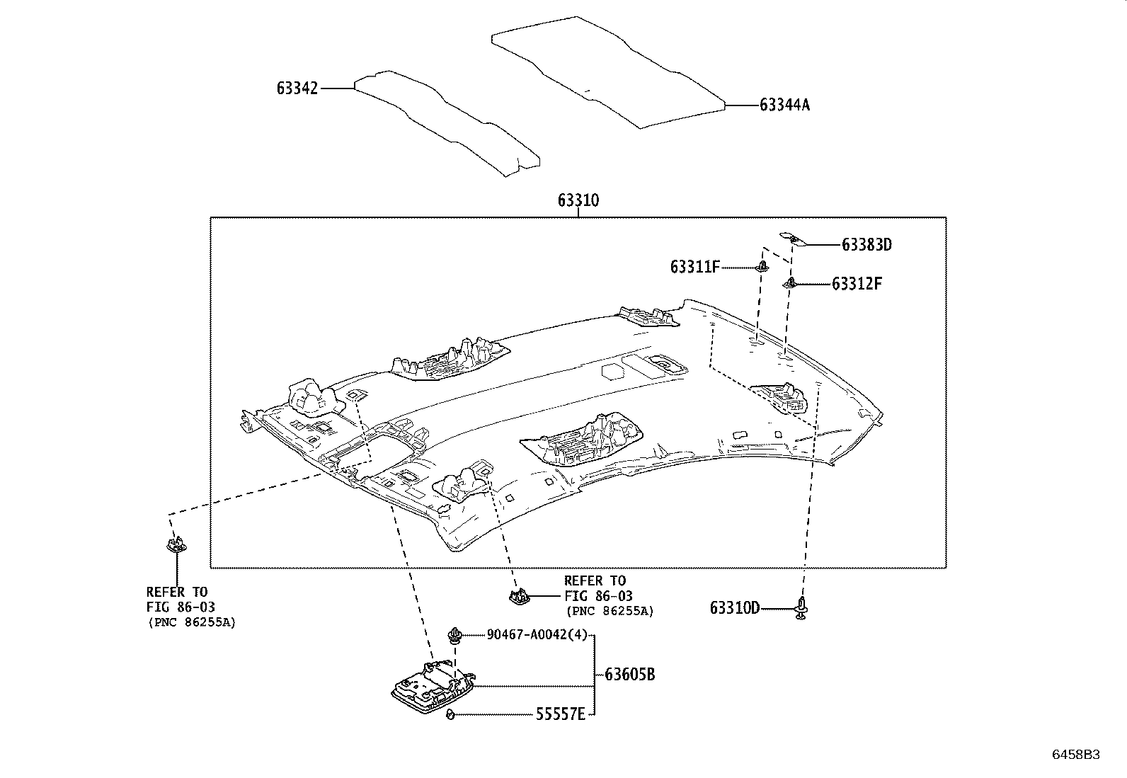 63306-06110-B2 TRIM SUB-ASSY, SUNSHADE product image
