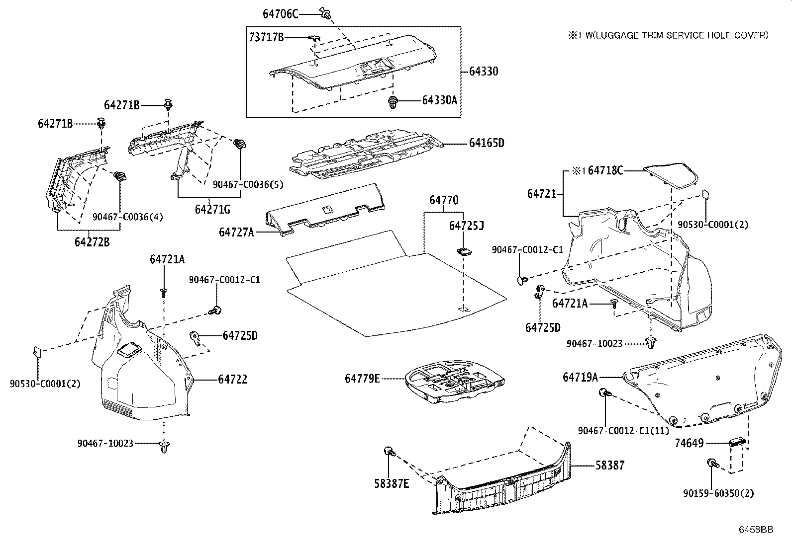 64779-06370 TRAY, SPARE WHEEL COVER product image