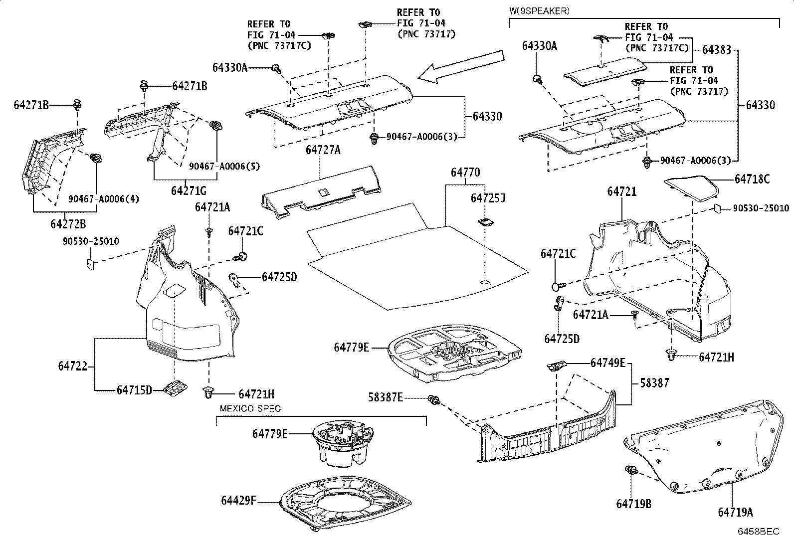 Toyota 67935-YY120 PLATE, REAR FLOOR FINISH