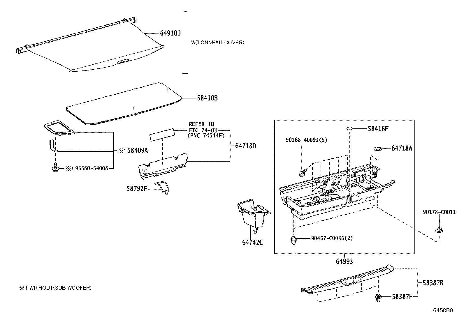 64421-0E030 TRAY, LUGGAGE COMPARTMENT product image