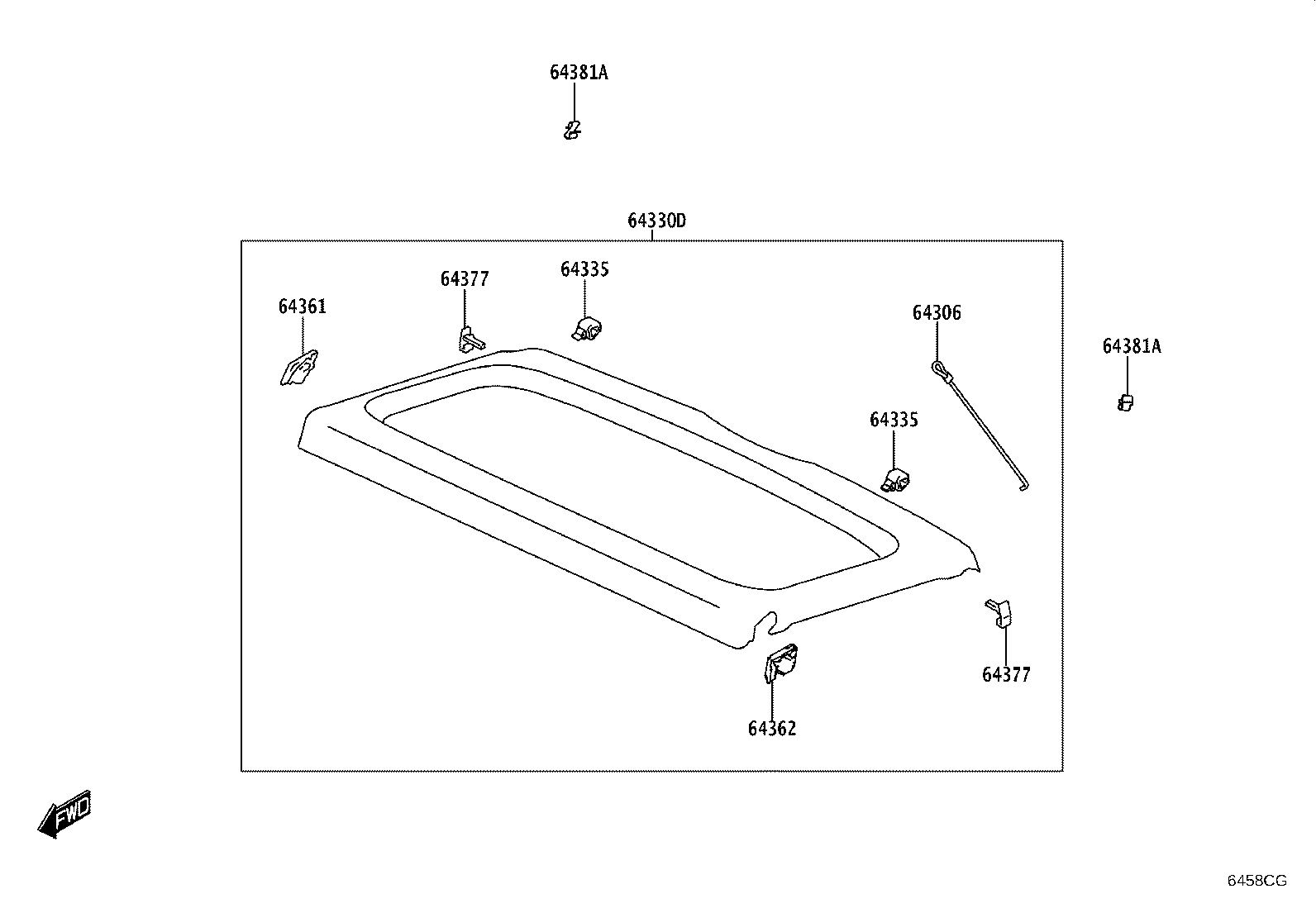 90118-WC589 CLIP(FOR DECK TRIM REAR COVER) product image