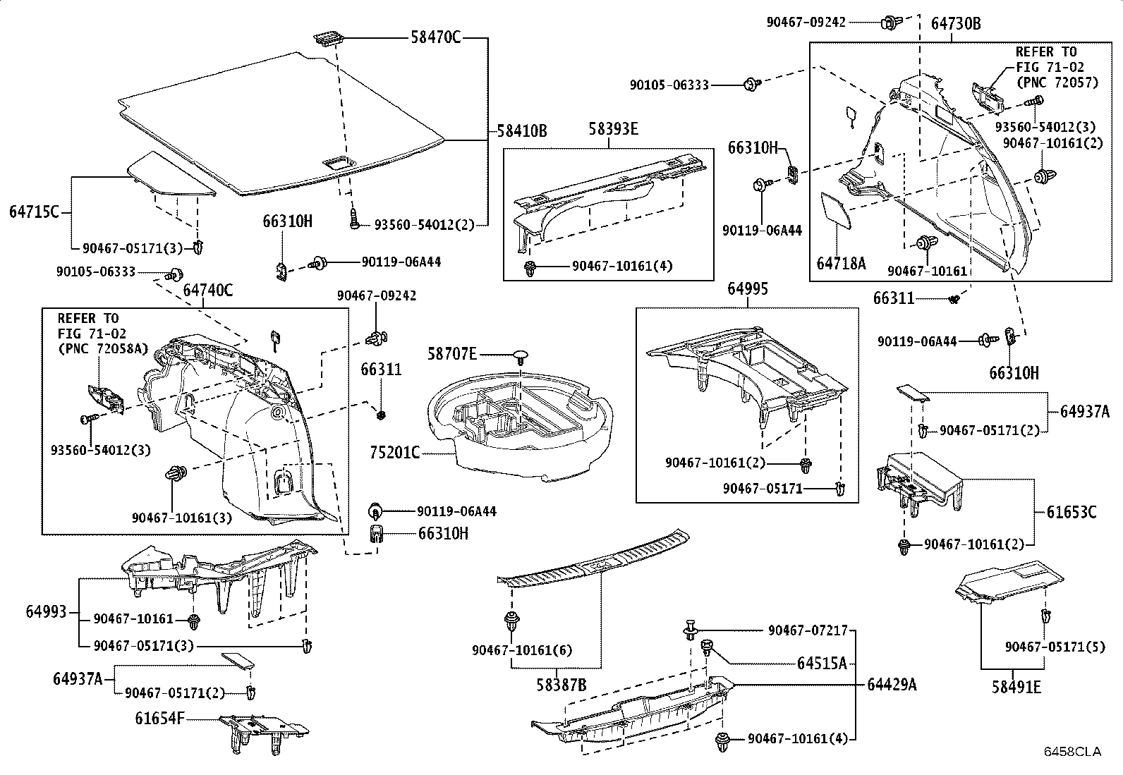 61653-30060 BRACKET, DECK SIDE TRIM, RH product image