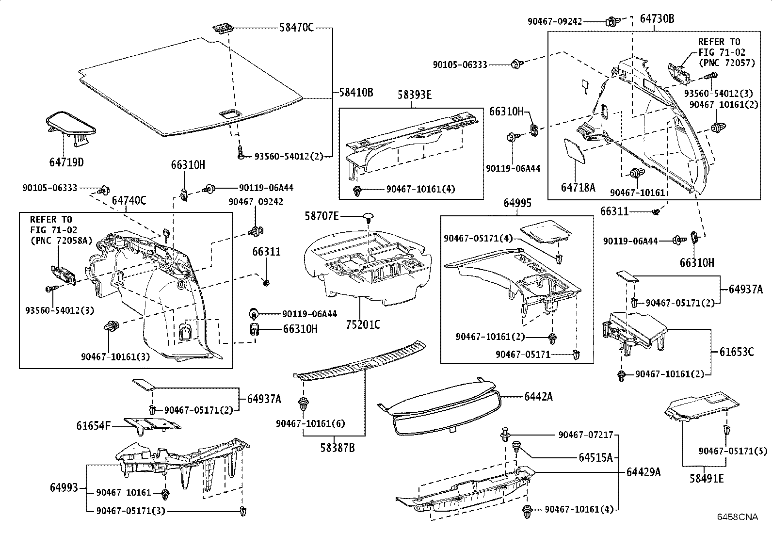 61653-30060 BRACKET, DECK SIDE TRIM, RH product image