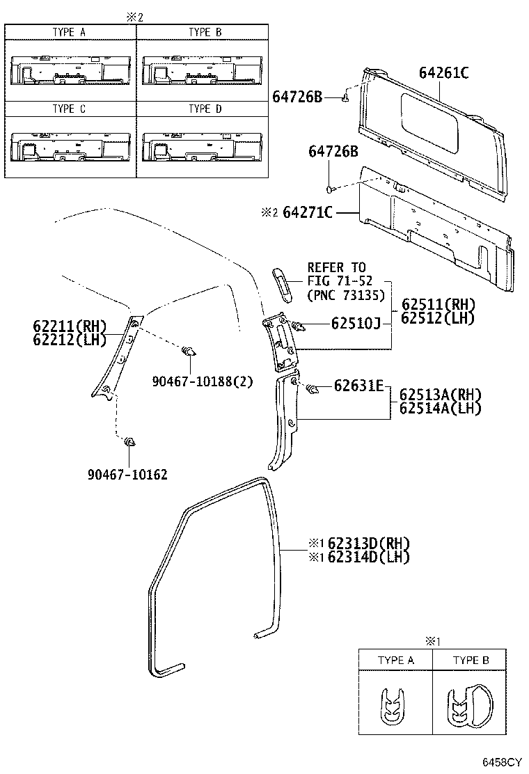 64271-37471-B0 TRIM, BACK PANEL product image