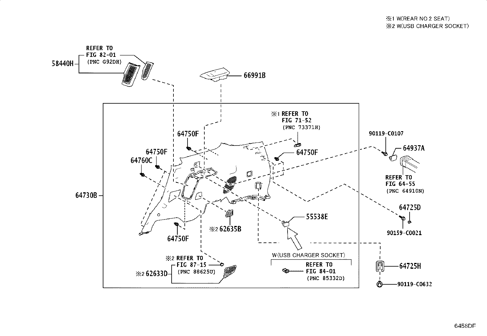 62170-0G040 AIR BAG ASSY, CURTAIN SHIELD, RH product image