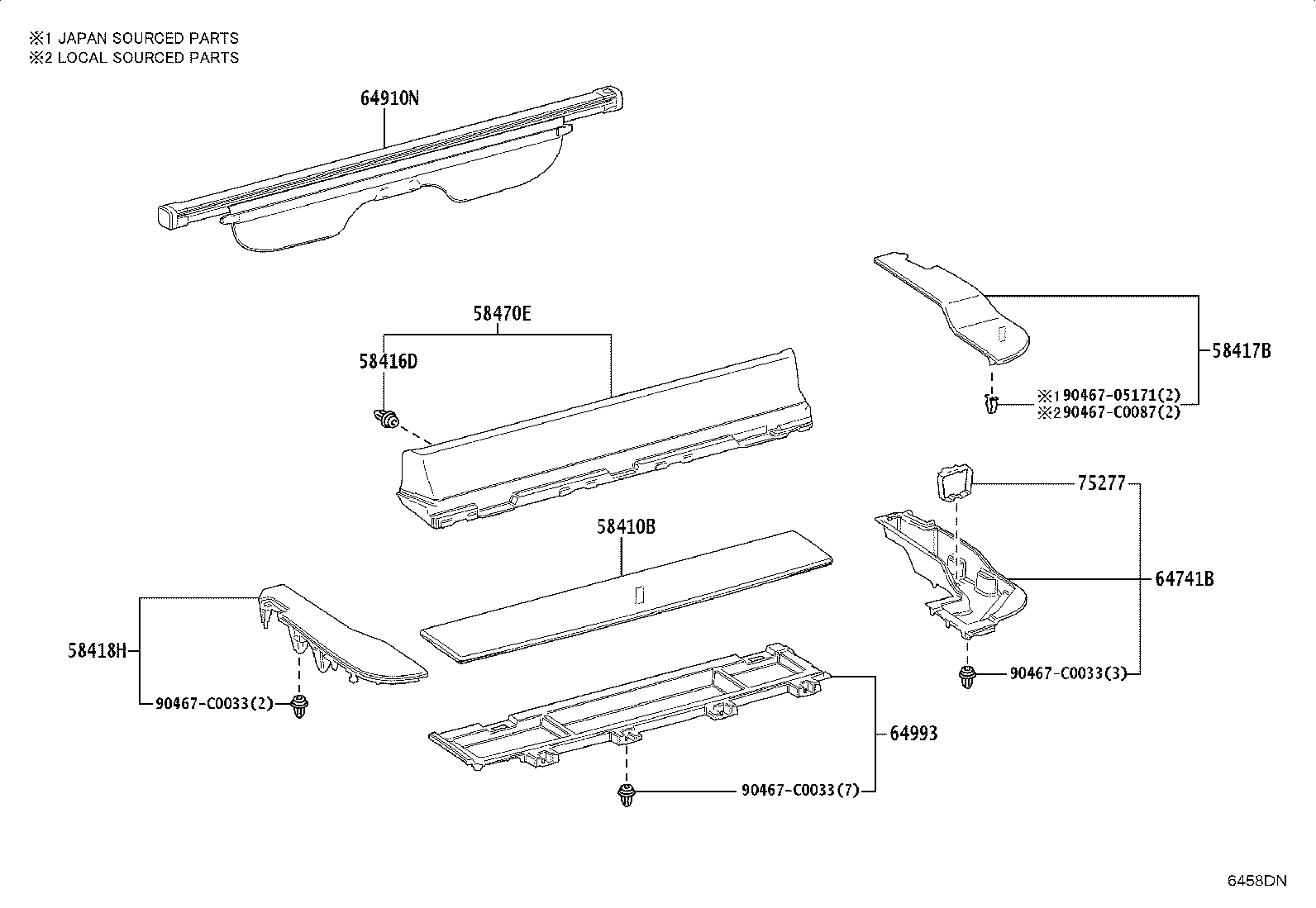 58418-YY020 BOARD, REAR FLOOR, NO.1 product image