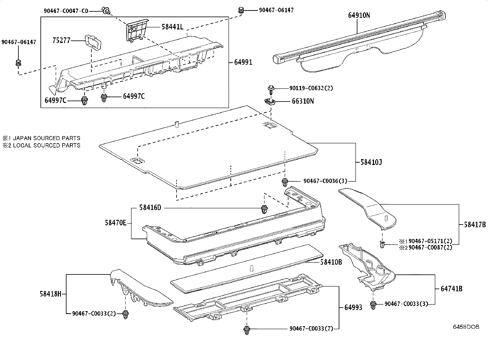 58418-YY020 BOARD, REAR FLOOR, NO.1 product image