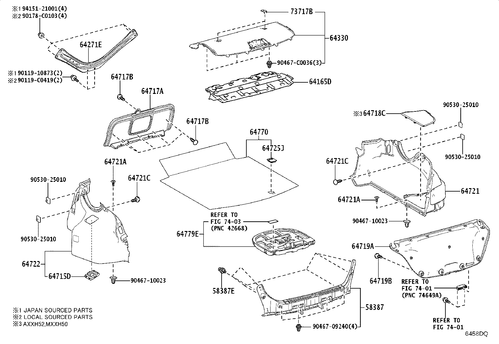 64165-07090 COVER, UPPER BACK PANEL HOLE, NO.1 product image
