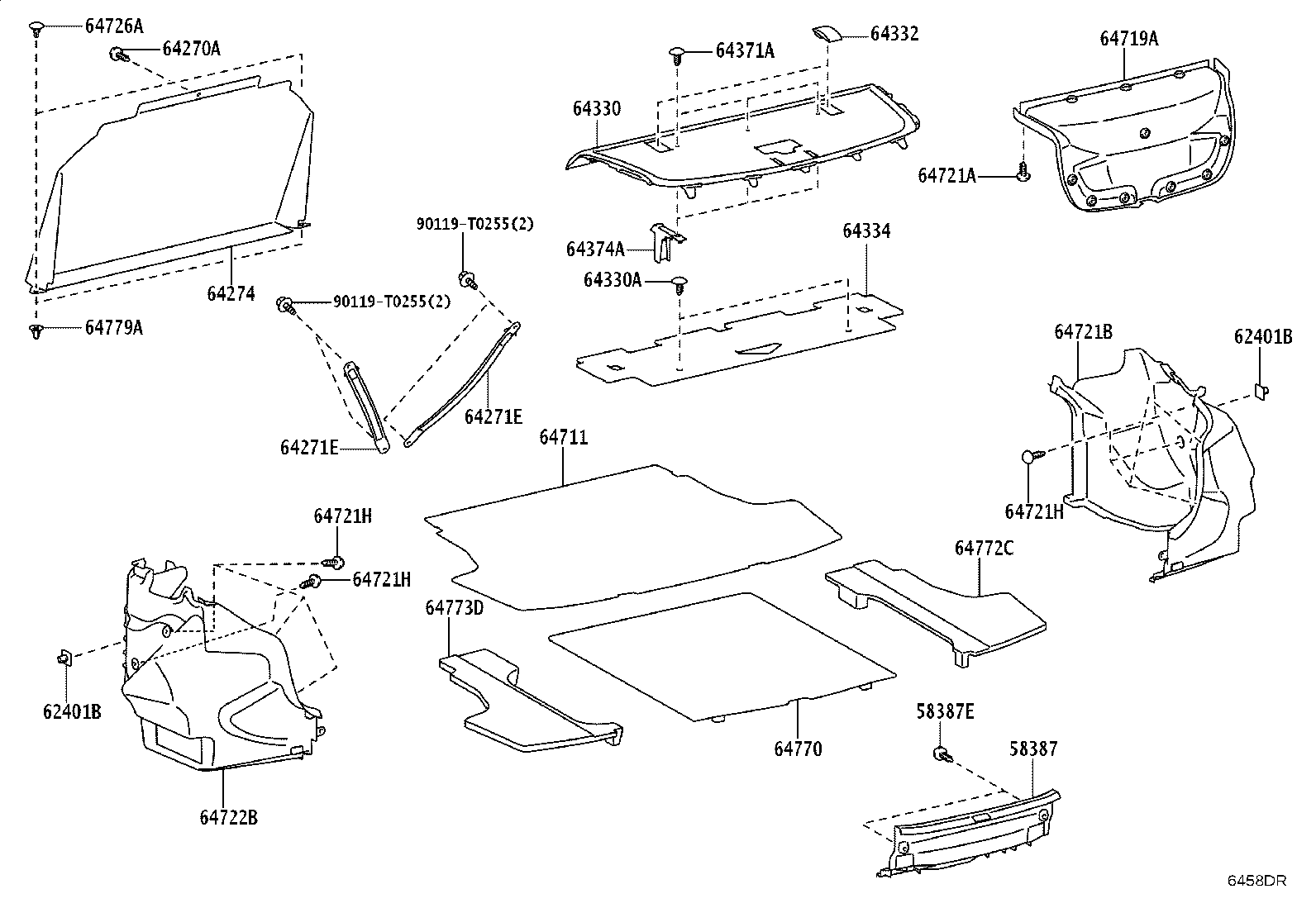64271-0D130 BOARD, ROOM PARTITION, RH product image