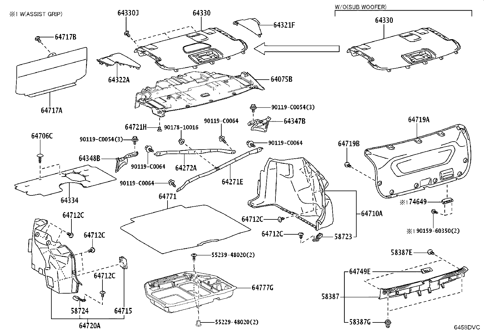 64778-03020 PROTECTOR, LUGGAGE COMPARTMENT SERVICE COVER, NO.2 product image