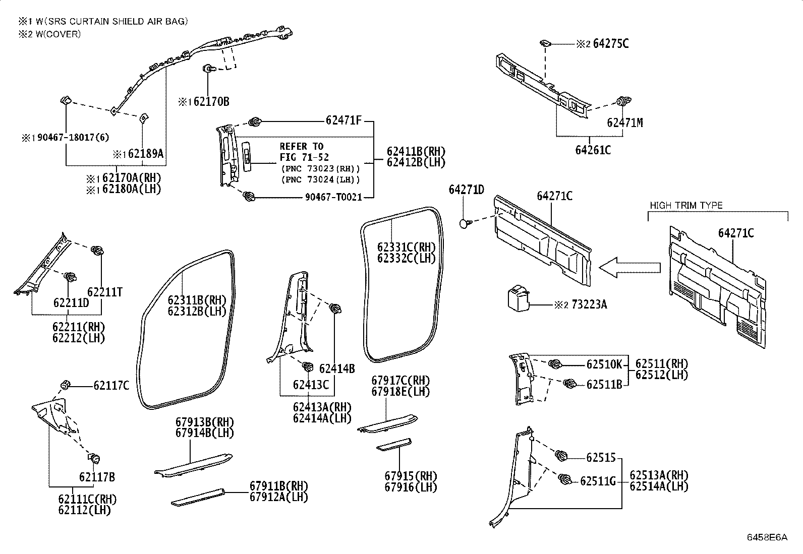 62212-0K201-C0 GARNISH, FRONT PILLAR, LH product image