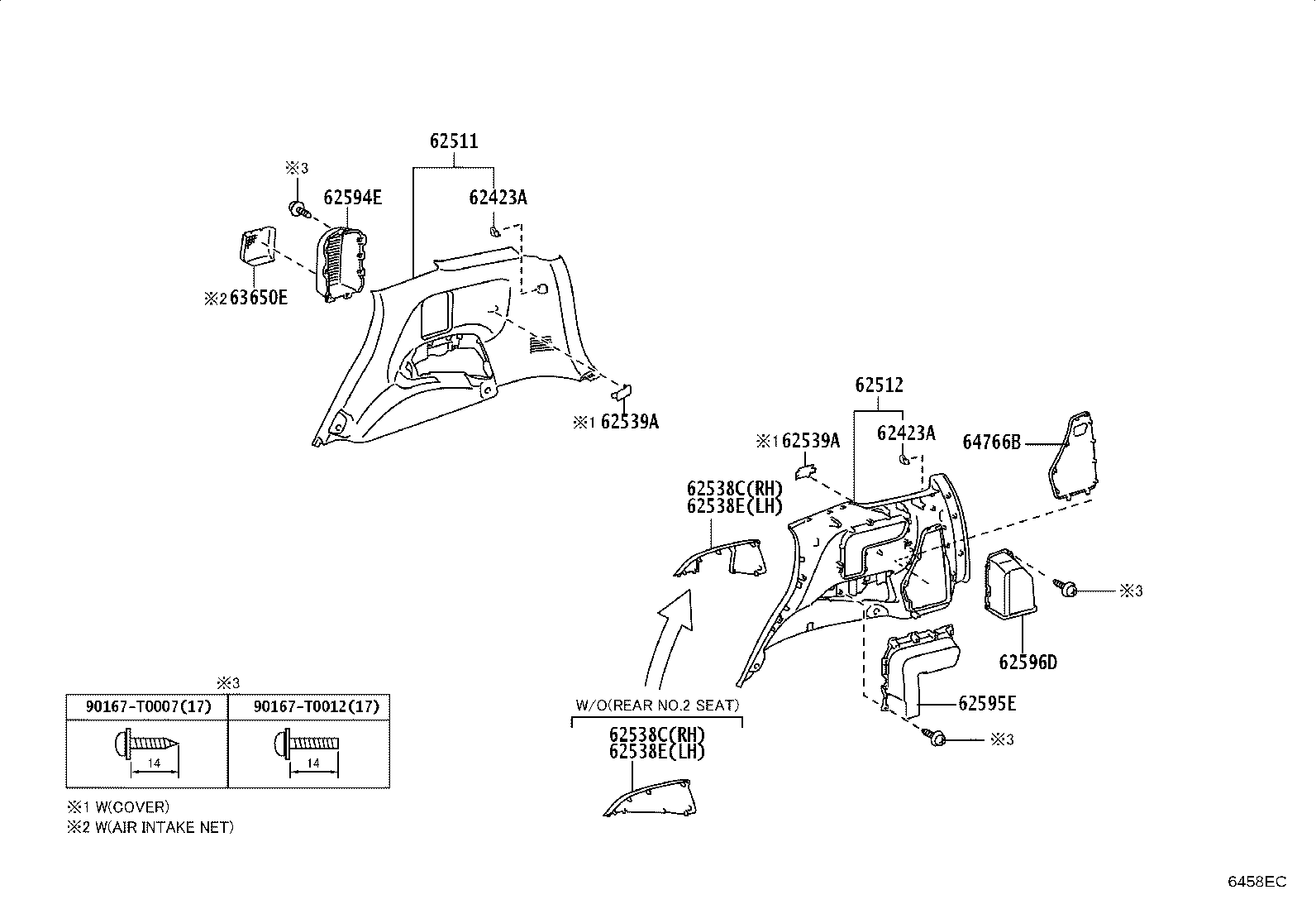 62211-0K191-B0 GARNISH, FRONT PILLAR, RH product image
