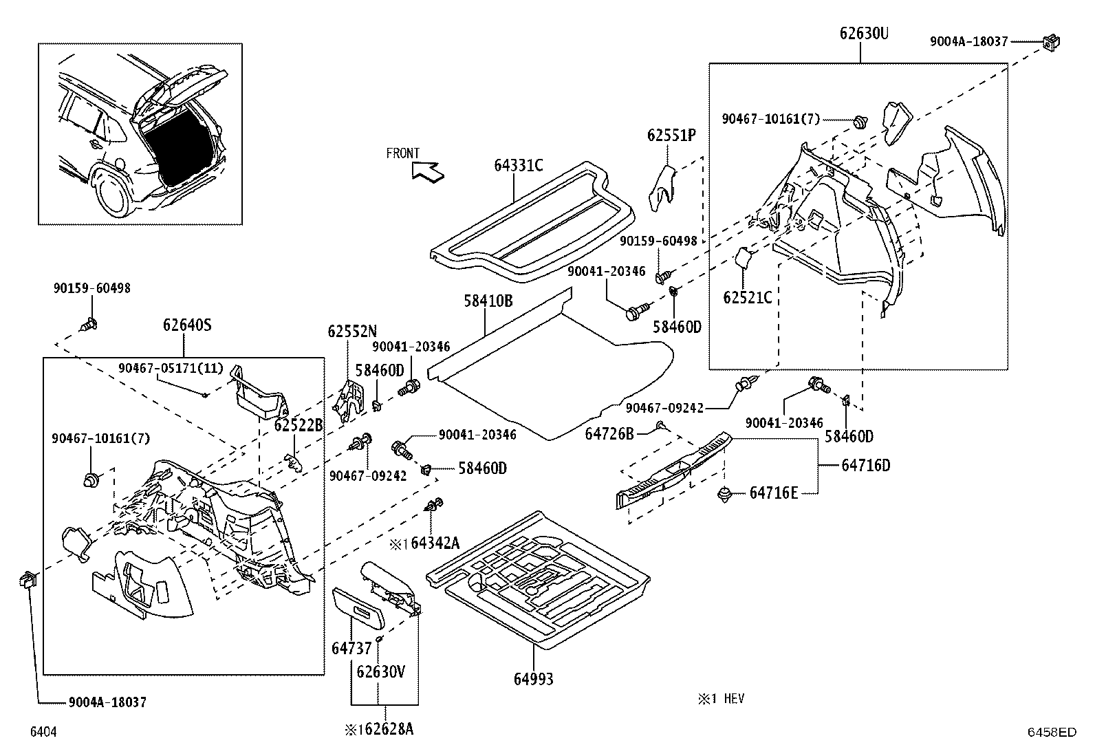 64993-BZ100 BOX, DECK FLOOR, REAR product image