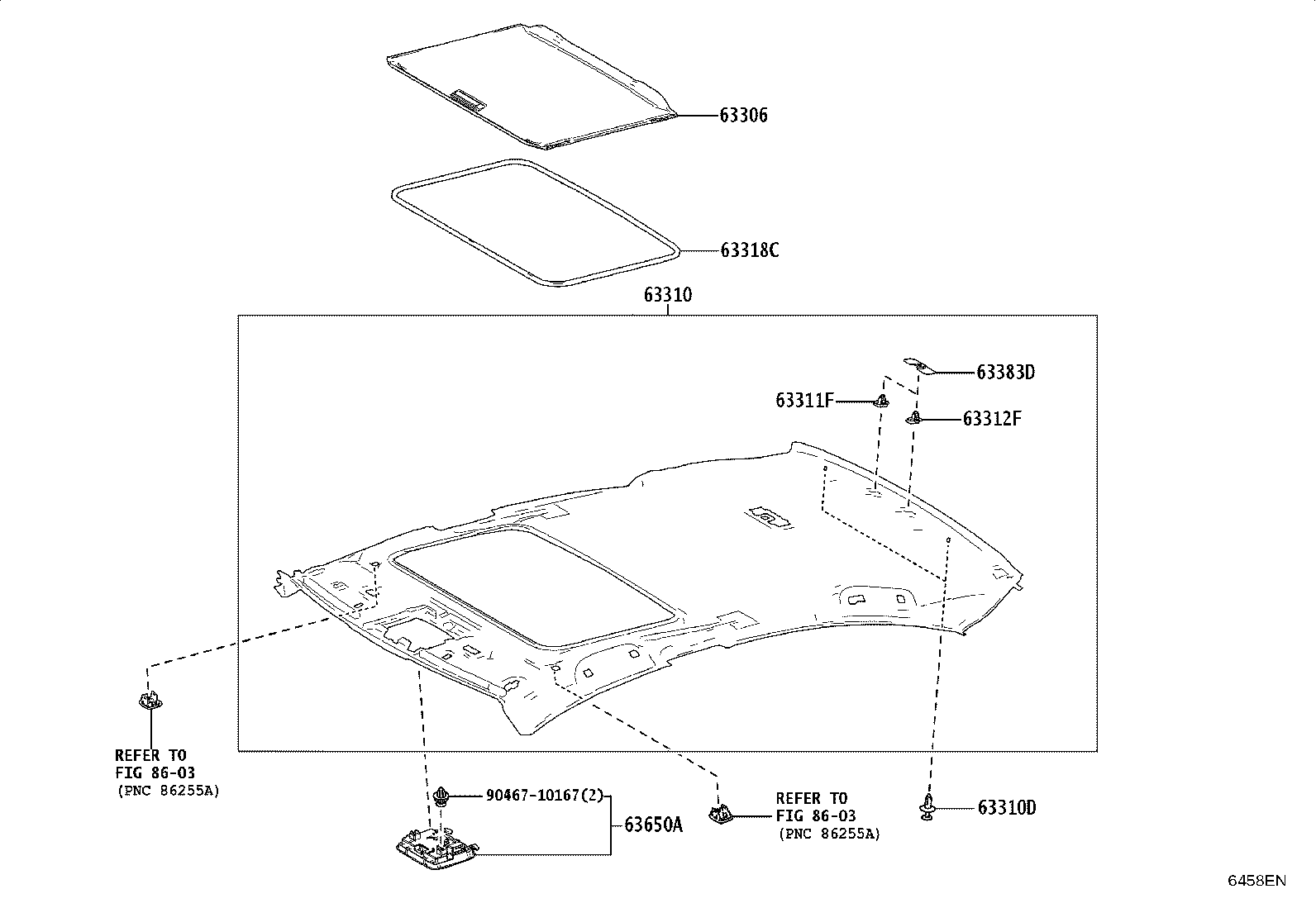 63343-06240 PAD, ROOF SILENCER, CENTER product image