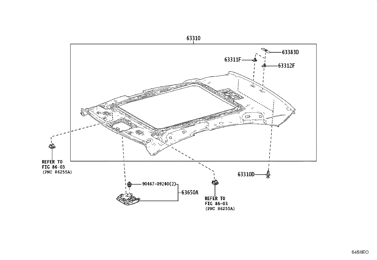 63343-06240 PAD, ROOF SILENCER, CENTER product image