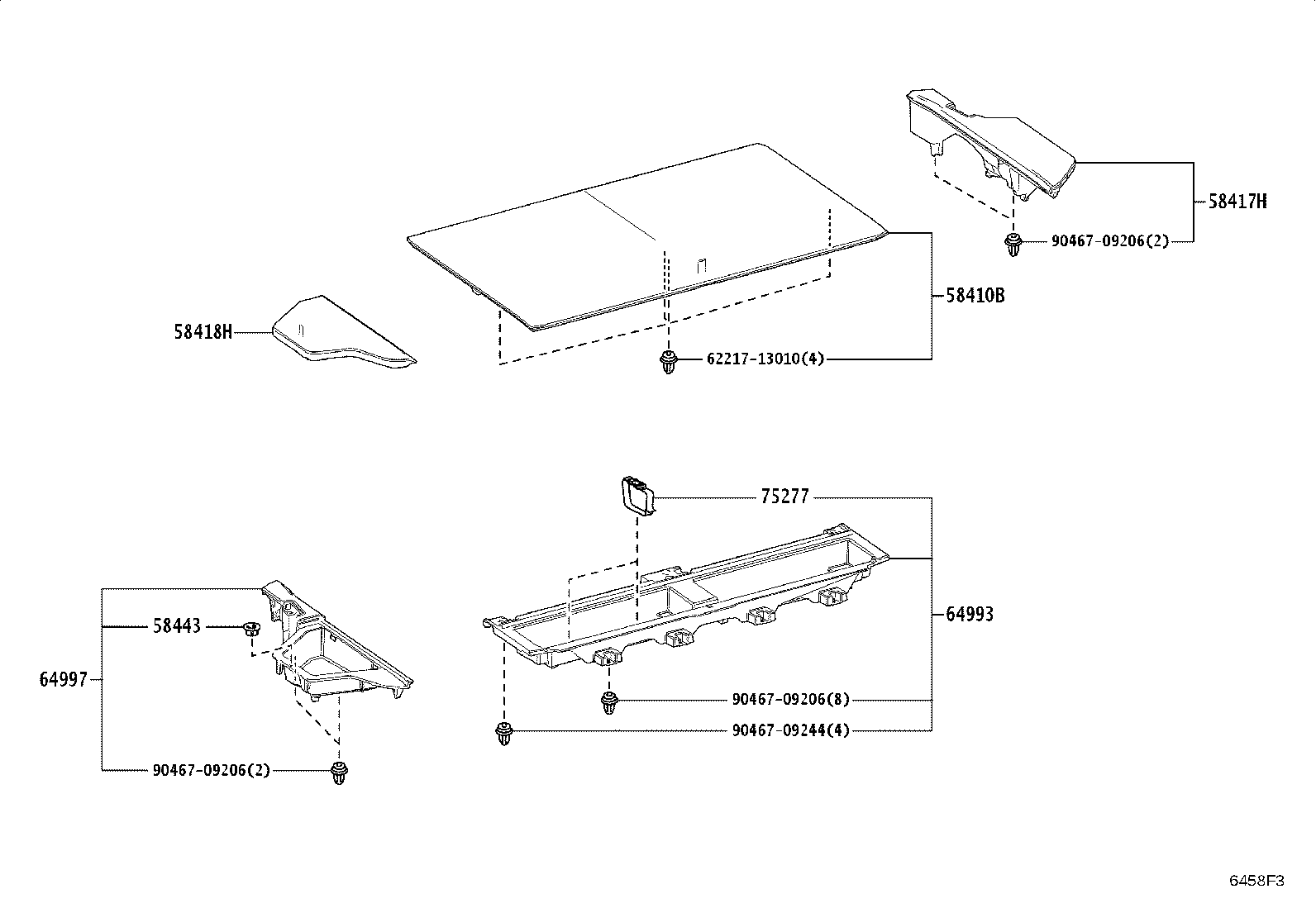 58417-35060-C2 BOARD, REAR FLOOR, NO.3 product image
