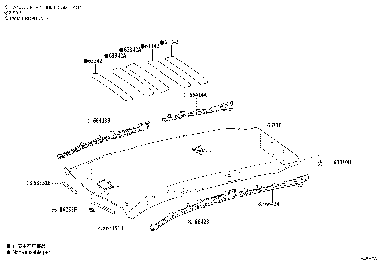 63310-0A720-C0 HEADLINING ASSY, ROOF product image
