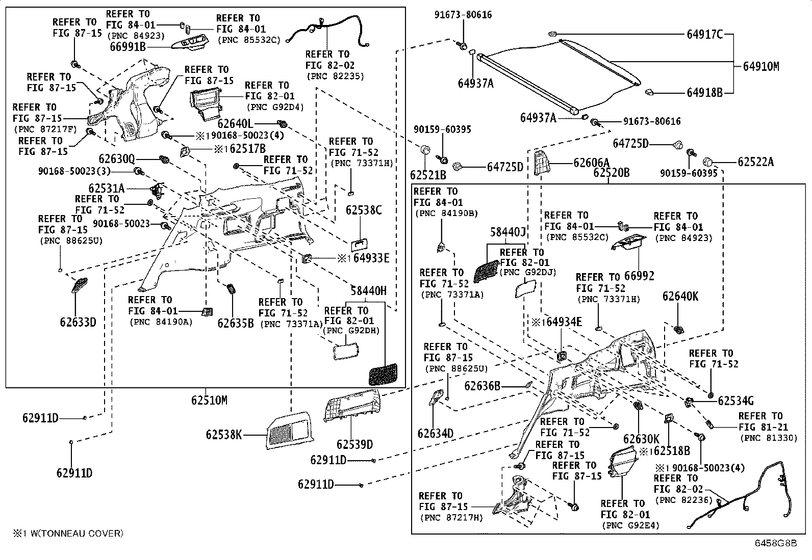62170-60190 AIR BAG ASSY, CURTAIN SHIELD, RH product image