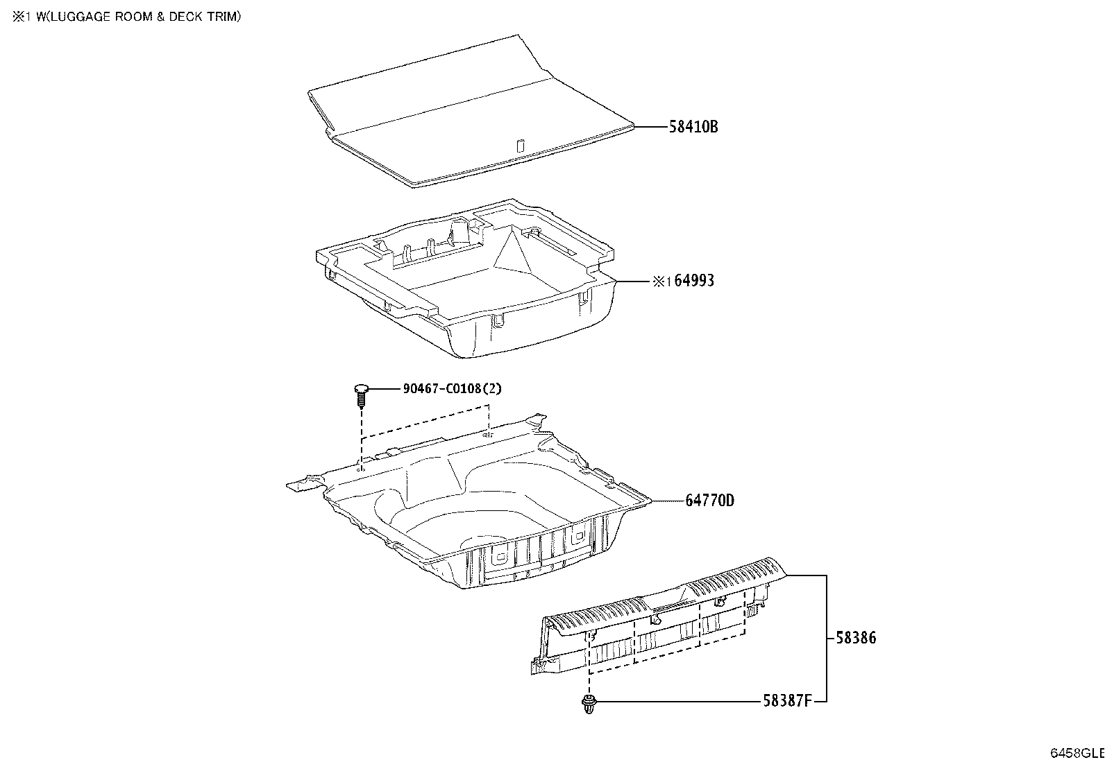 90467-C0110 CLIP, REAR FLOOR FINISH PLATE product image