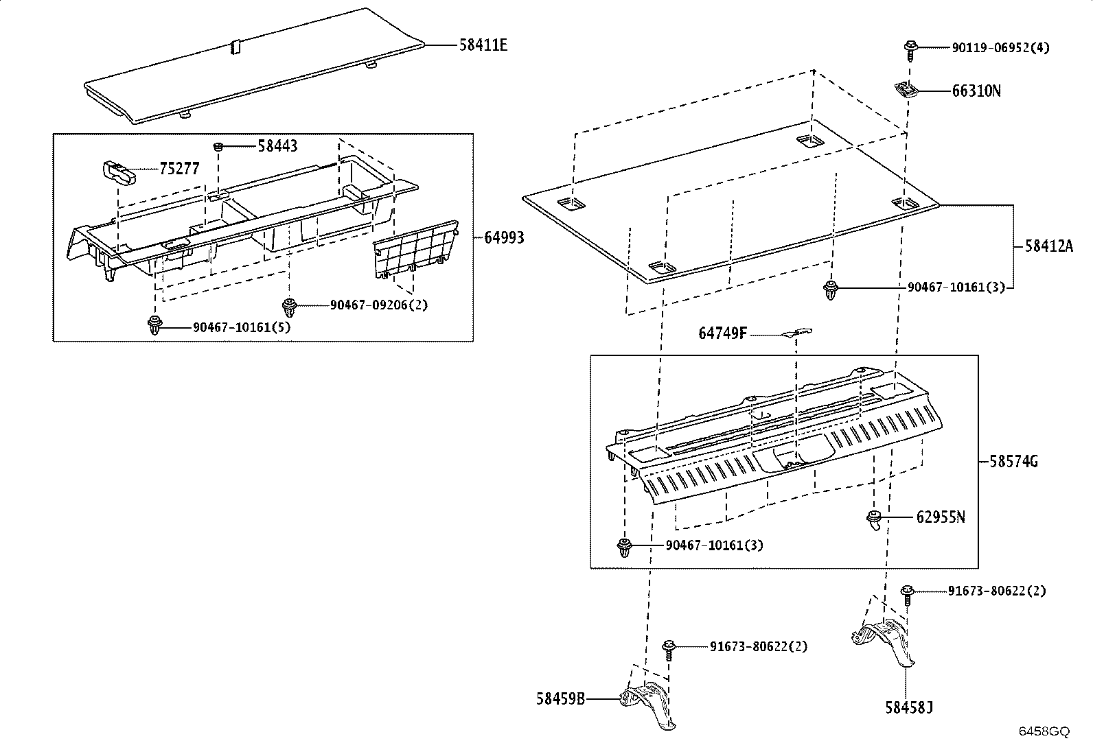 64991-60070 BOX, DECK FLOOR, REAR product image