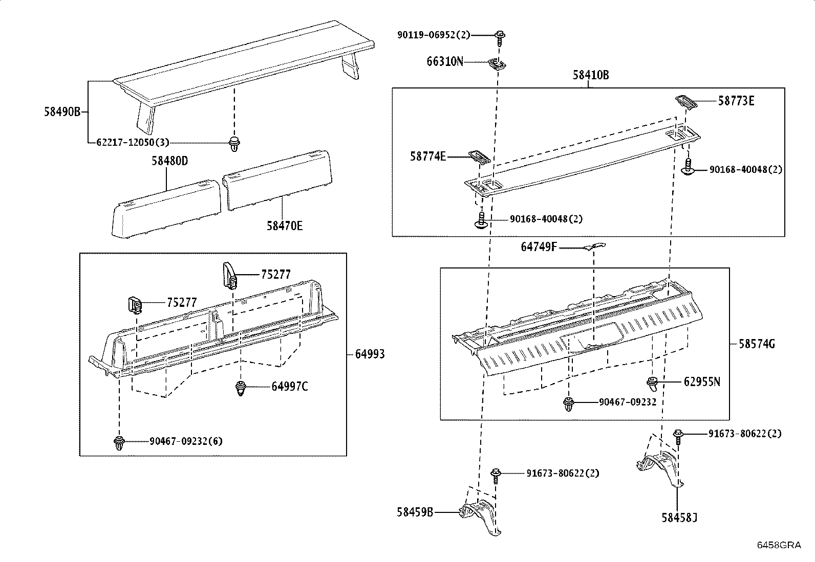 64991-60070 BOX, DECK FLOOR, REAR product image