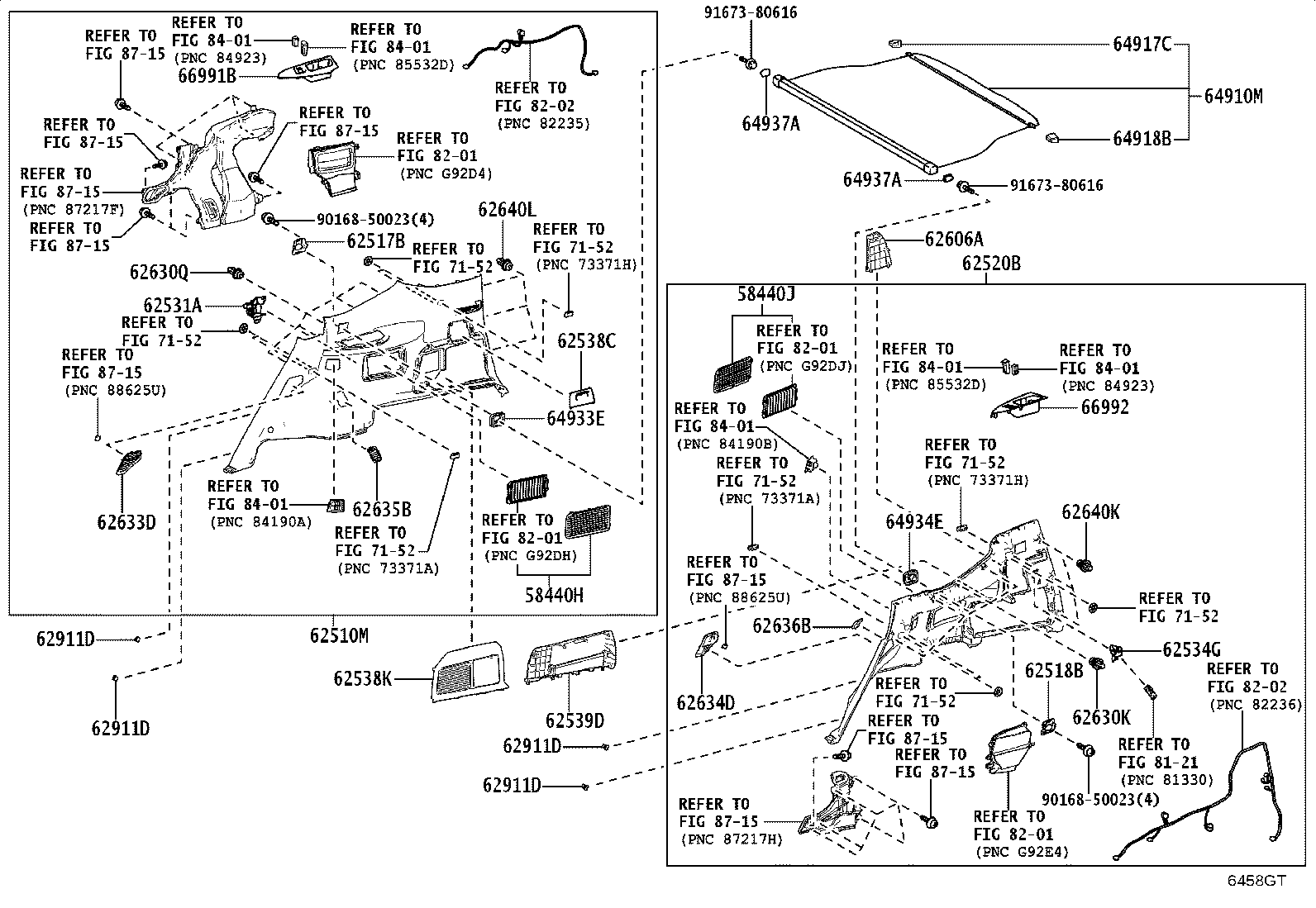 62170-60170 AIR BAG ASSY, CURTAIN SHIELD, RH product image