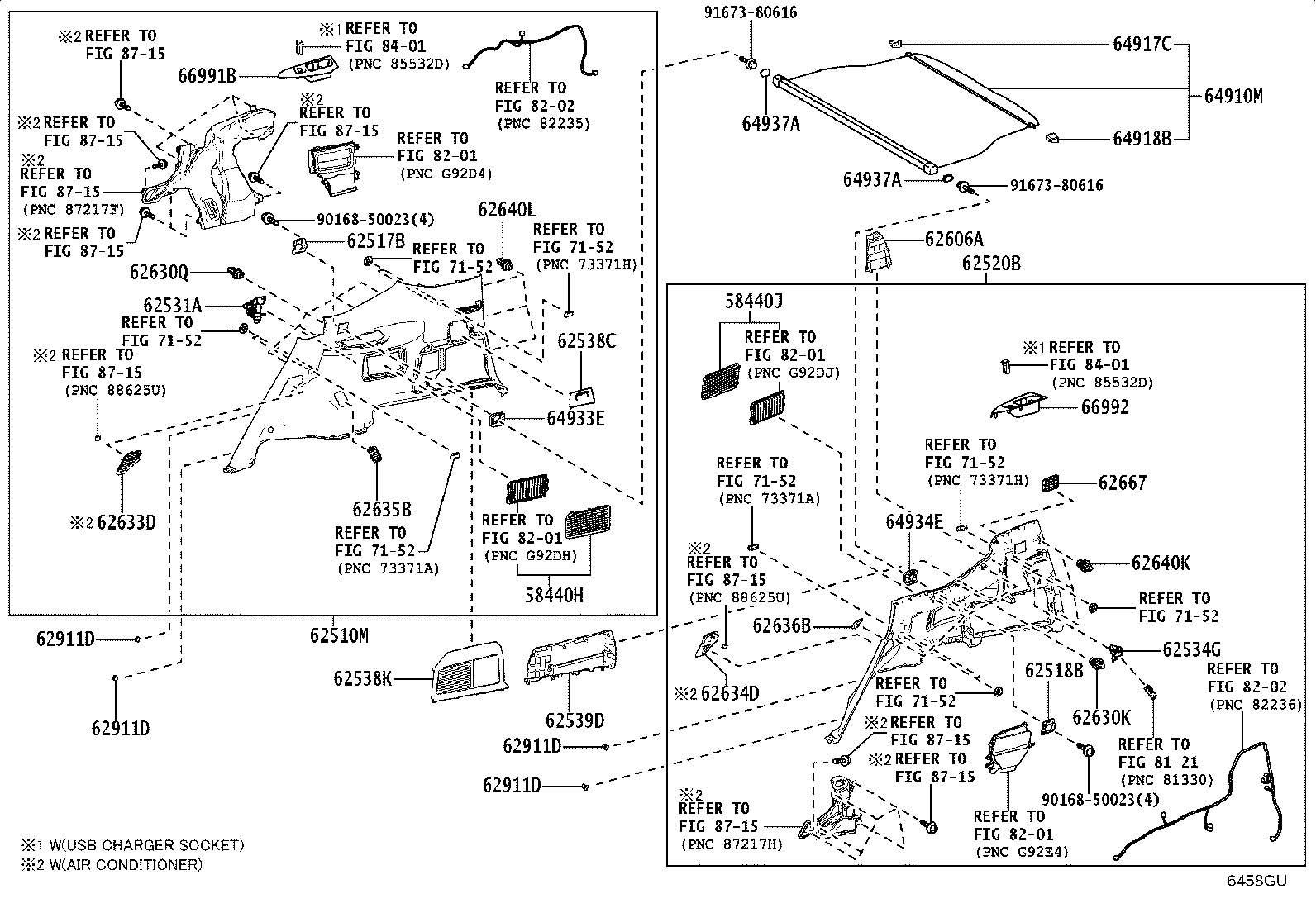 62170-60170 AIR BAG ASSY, CURTAIN SHIELD, RH product image